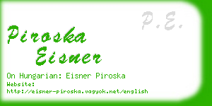 piroska eisner business card